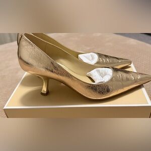 Michael Kors Shimmering Gold Heels